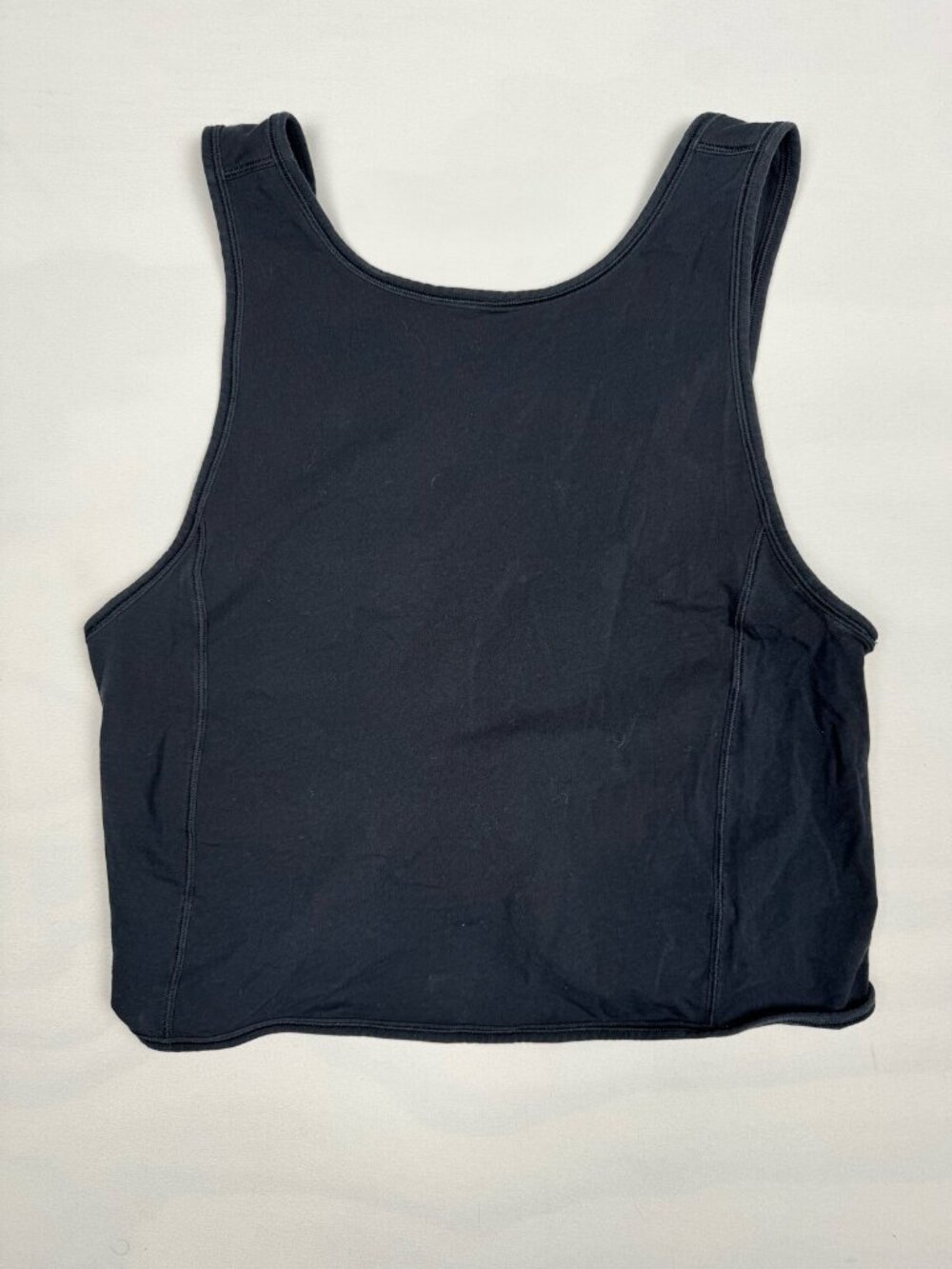 Lululemon Knot Back Crop Tank Black Open Back Approx 4